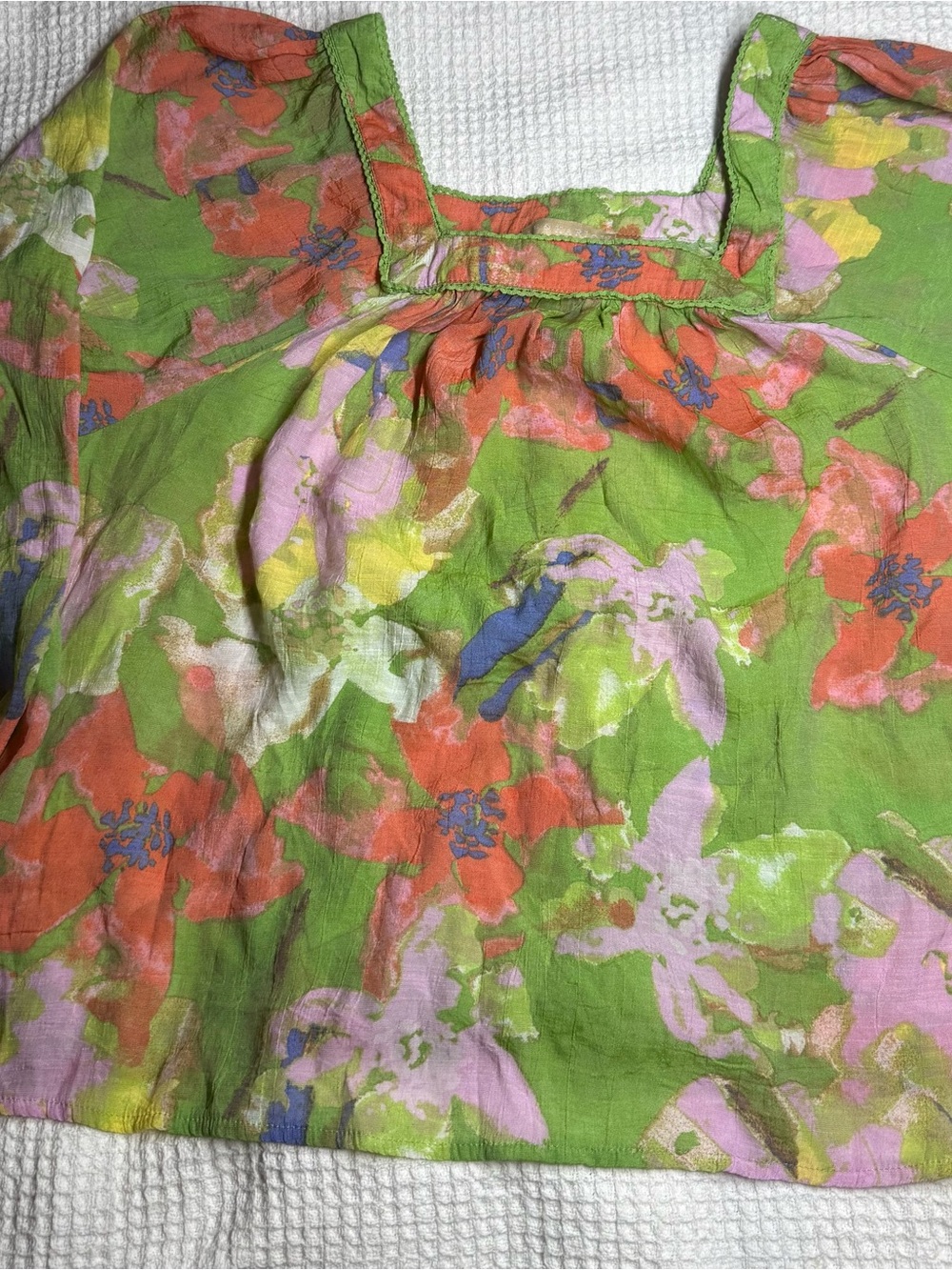 Hope & Harlow boho floral print blouse size XL